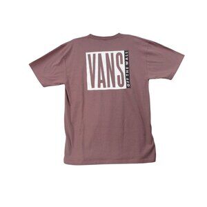 Vans Mens Mauve Graphic Logo T-Shirt Large Cotton Casual Crewneck Short Sleeve